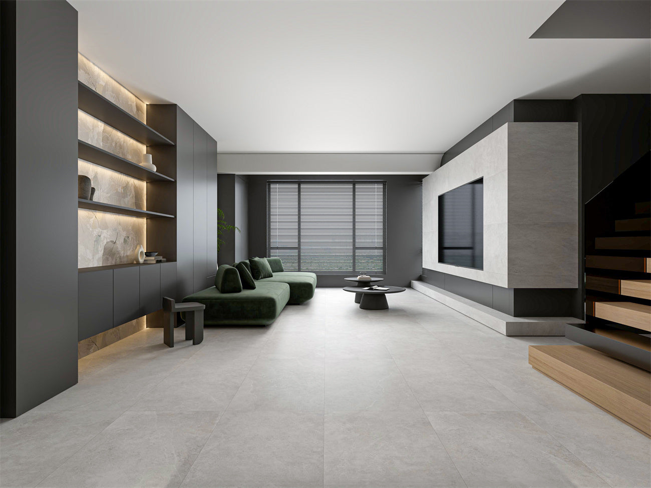 Akiba 24"x48" Matte Decorative Porcelain Wall Tile - B