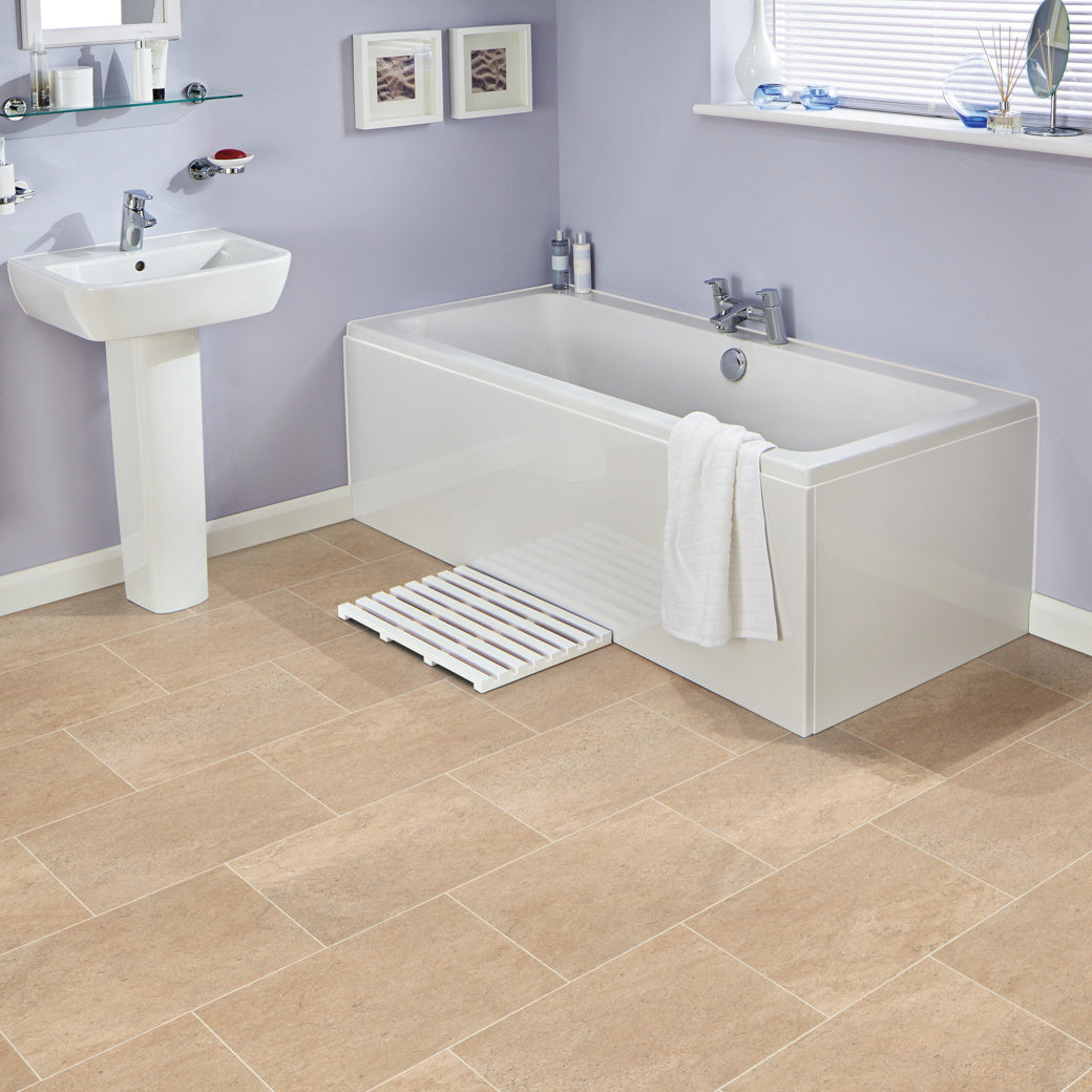 Karndean Rigid Core Bath Stone 12"x18" Luxury Vinyl Flooring