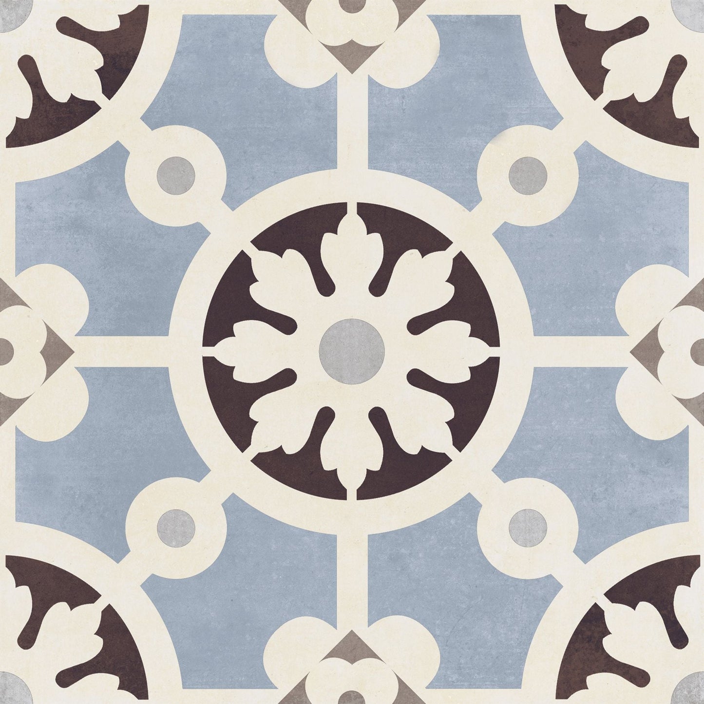 Bercy Blue Pattern 8x8 Matte Porcelain Decorative Tile