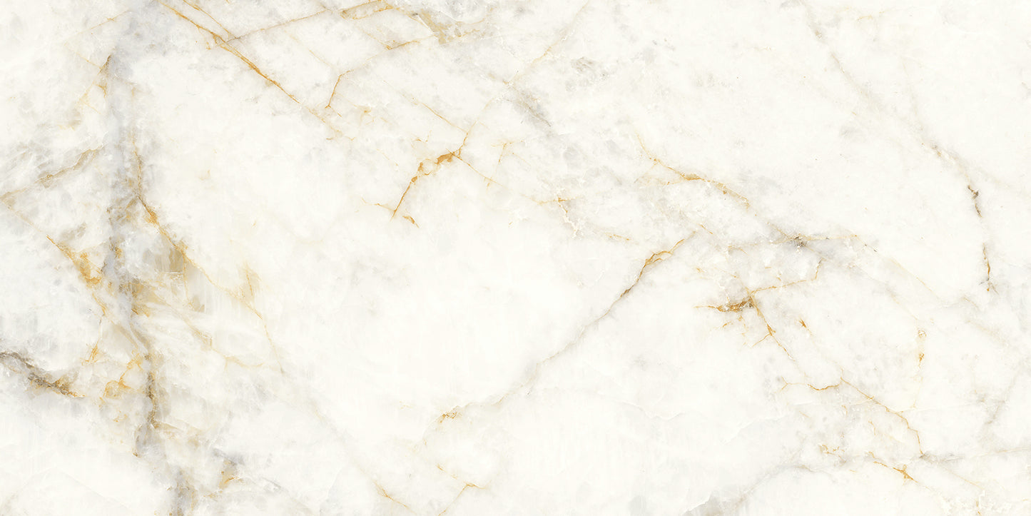 Cuarzo Reno 24x48 Polished Finish Marble Look Porcelain Tile