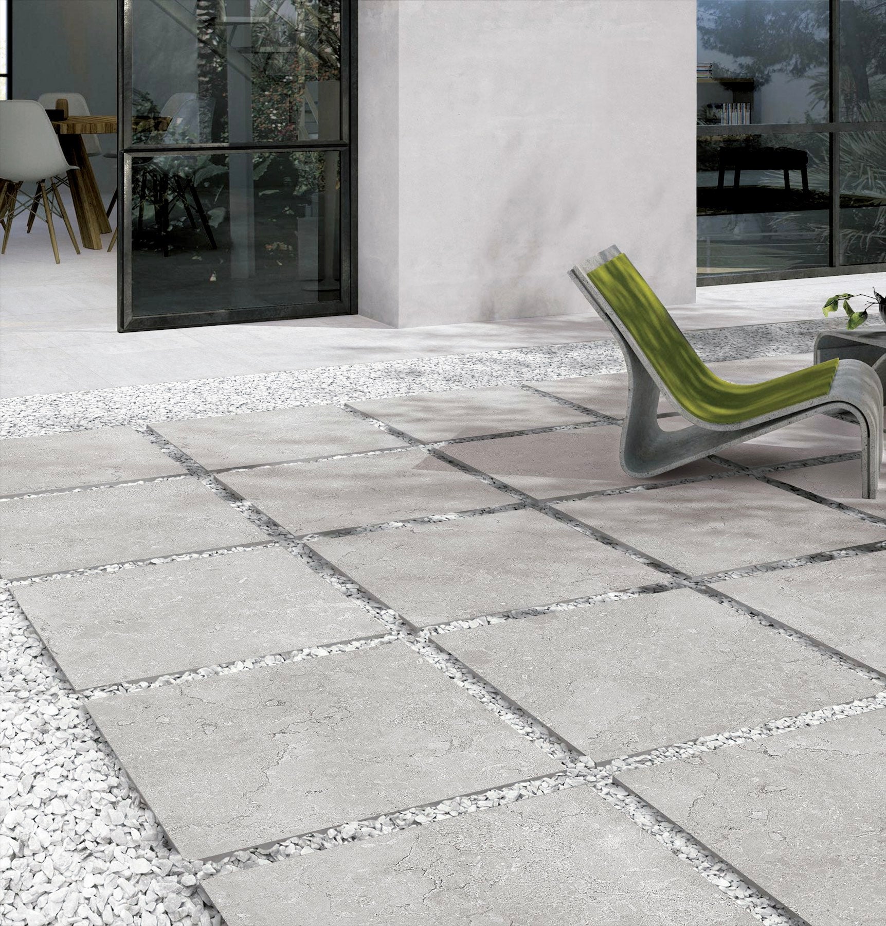 Dolomite Light Grey 24x24 Matte Outdoor Deck Tile (2Cm)