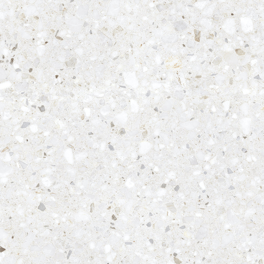 Frammenta Bianco 24x24 Matte Finish Terrazzo Tile Porcelain