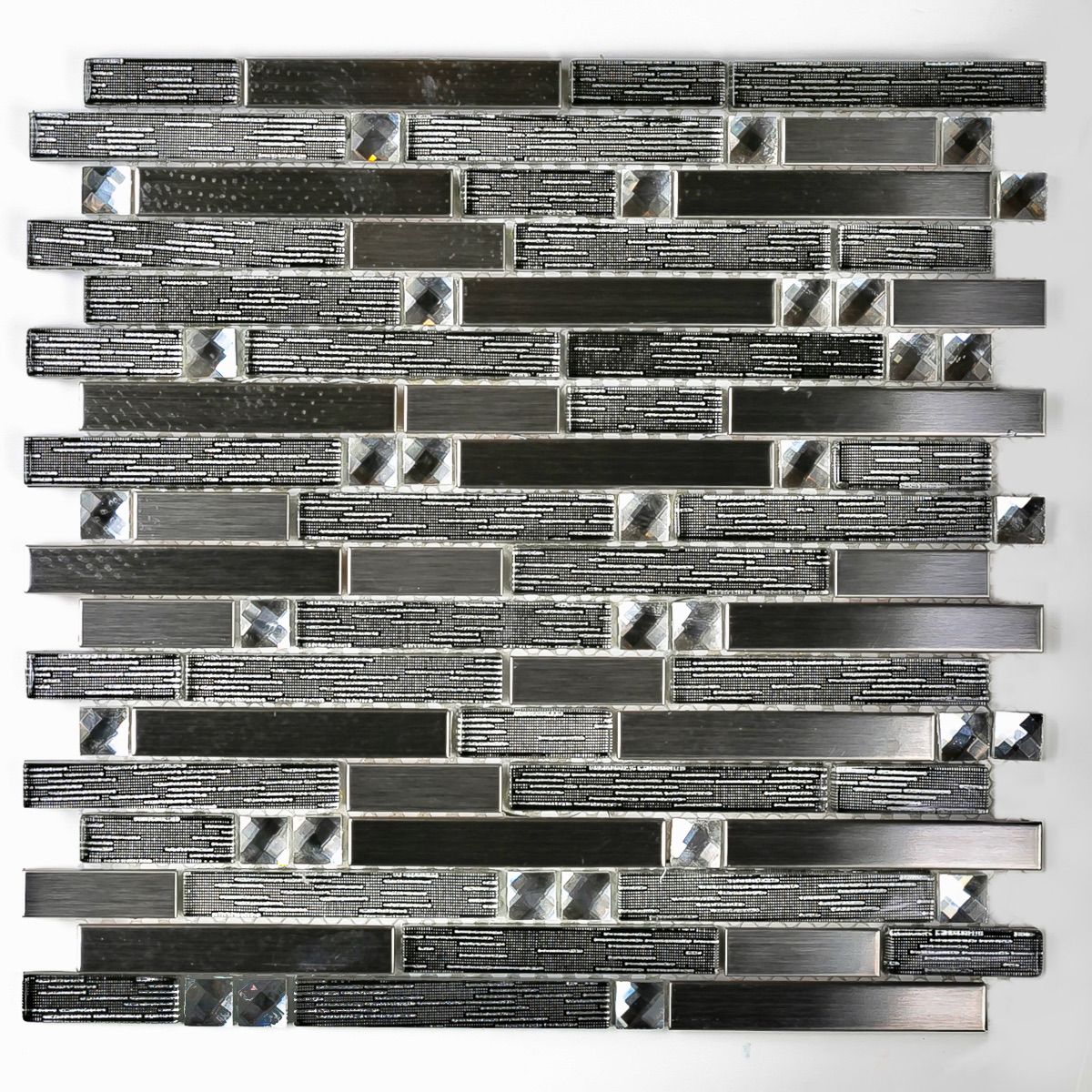Glass Platinum Strips Backsplash Tile