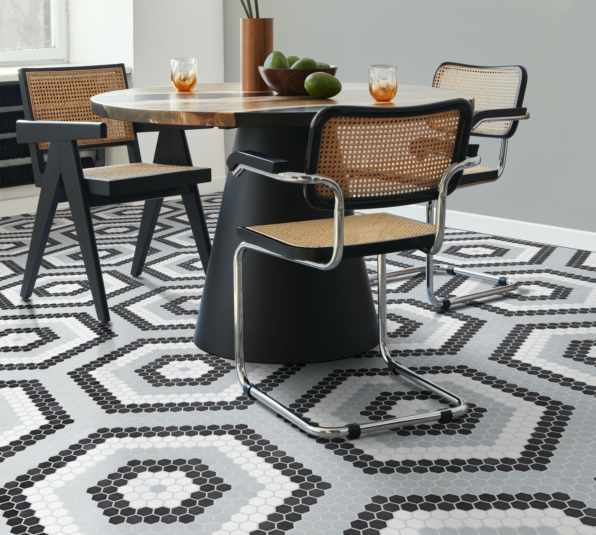 Hex Pattern 23 Matte Finish Mosaic