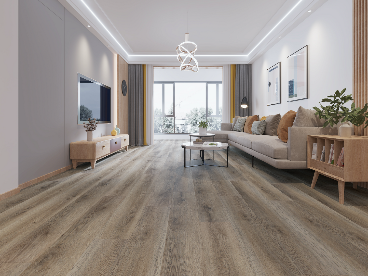 Biyork Hydrogen-7 La Luna 9"x60"x7mm Vinyl Flooring