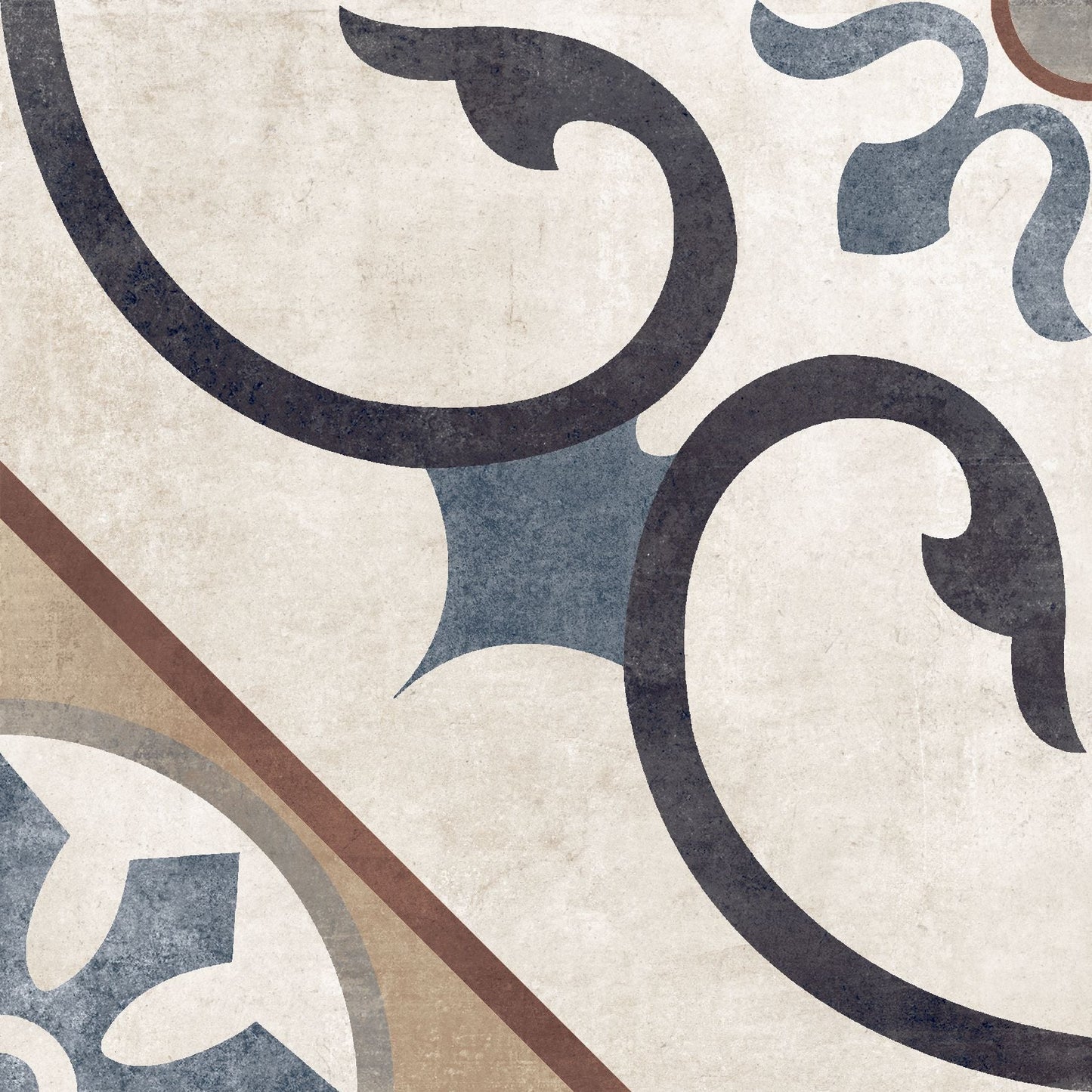 London Soho Pattern 8x8 Matte Matte Porcelain Decorative Tile