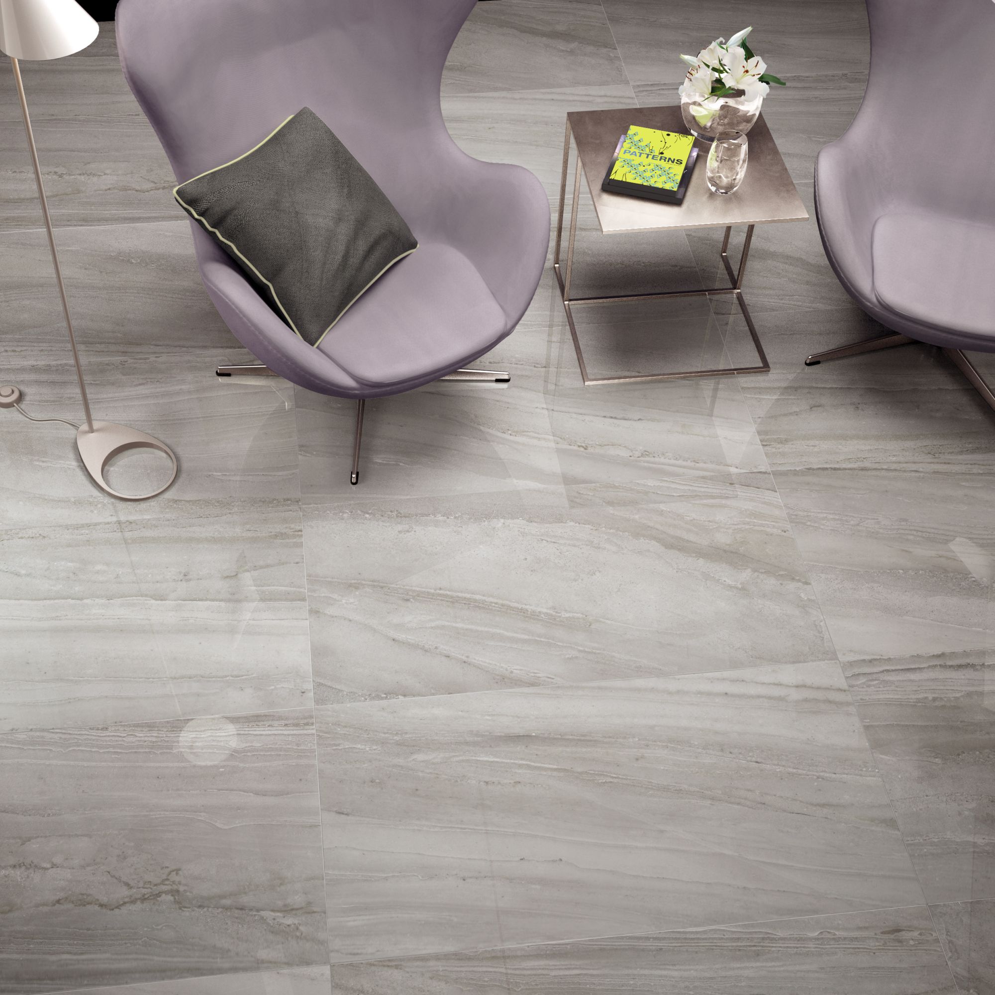 Marmo Travertino 24x48 Honed Marble Look Porcelain Tile