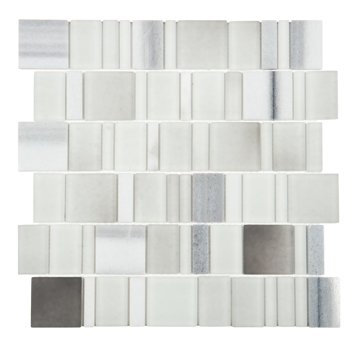 Mist Glass Stacked Backsplash Tile