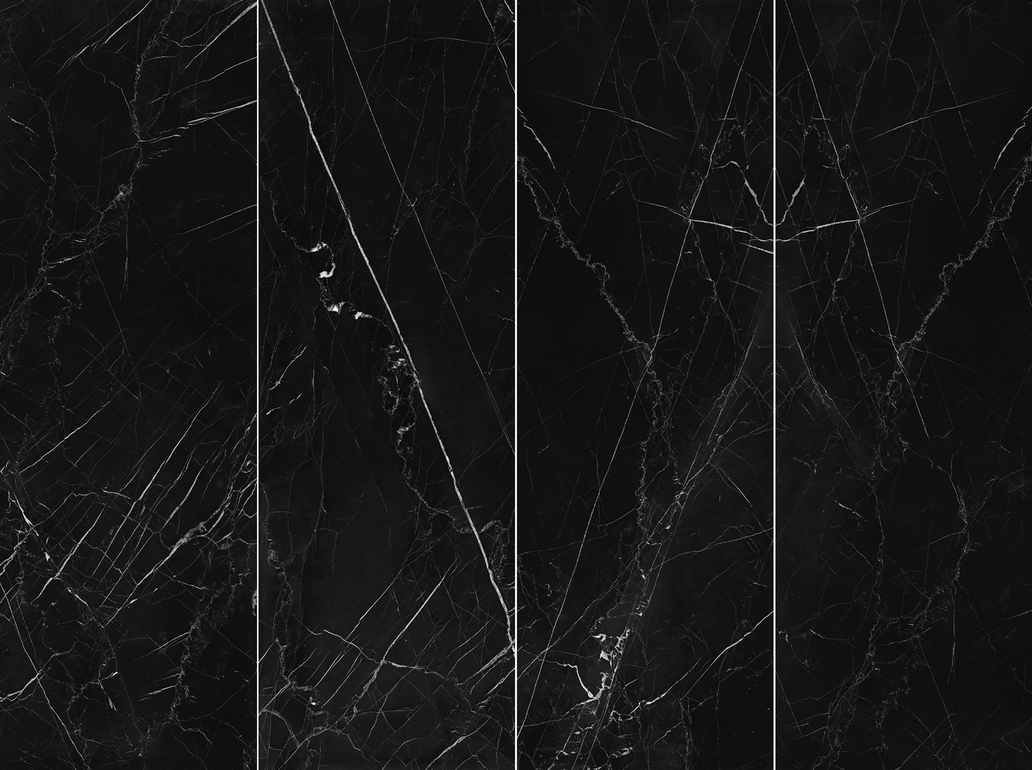 Negro Marquina 39x118 Polished Marble Look Porcelain Slab