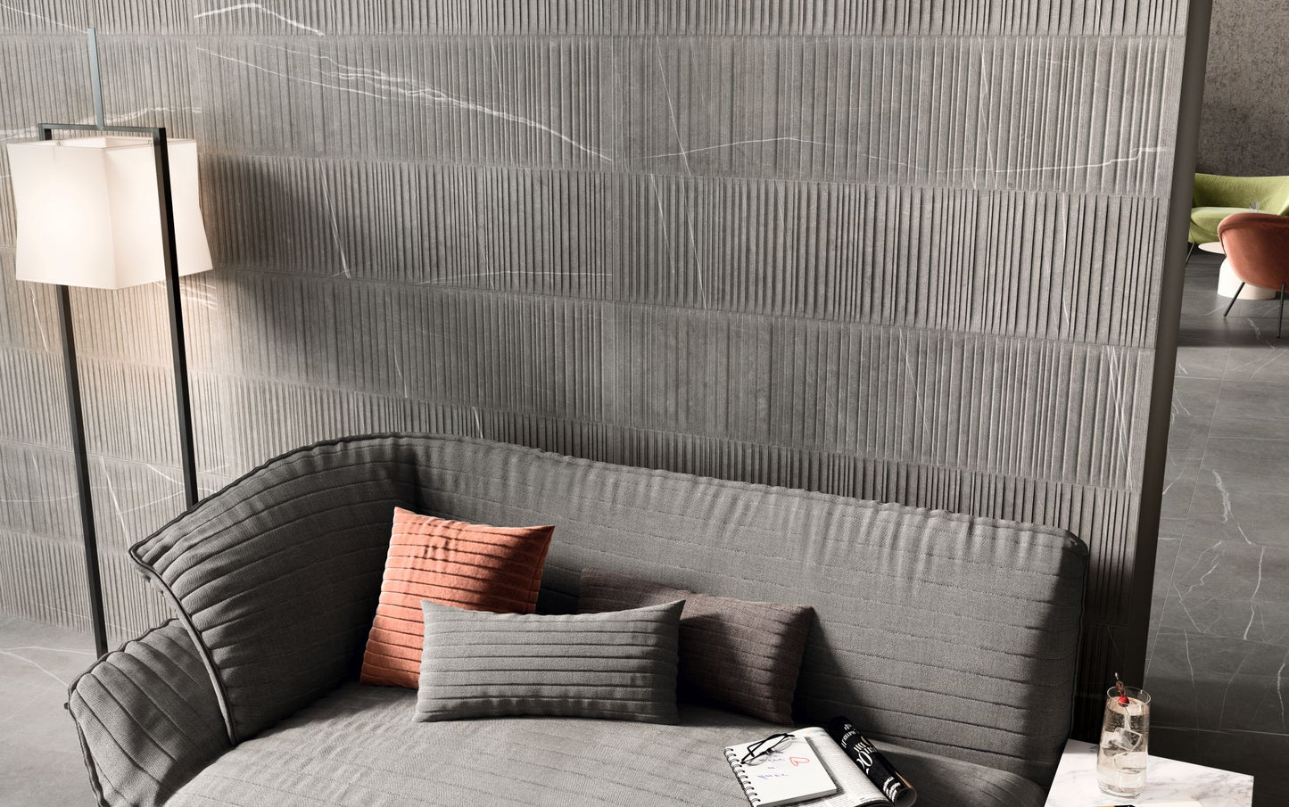 Parallelo Argent 12x24 Matte Decorative Porcelain Wall Tile