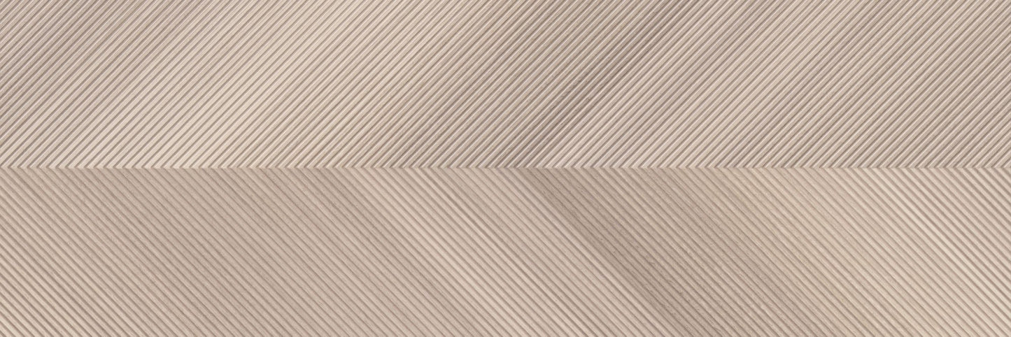 Saloni Vector Crema Miel 16x48 matte porcelain wall tile with wood-look grain