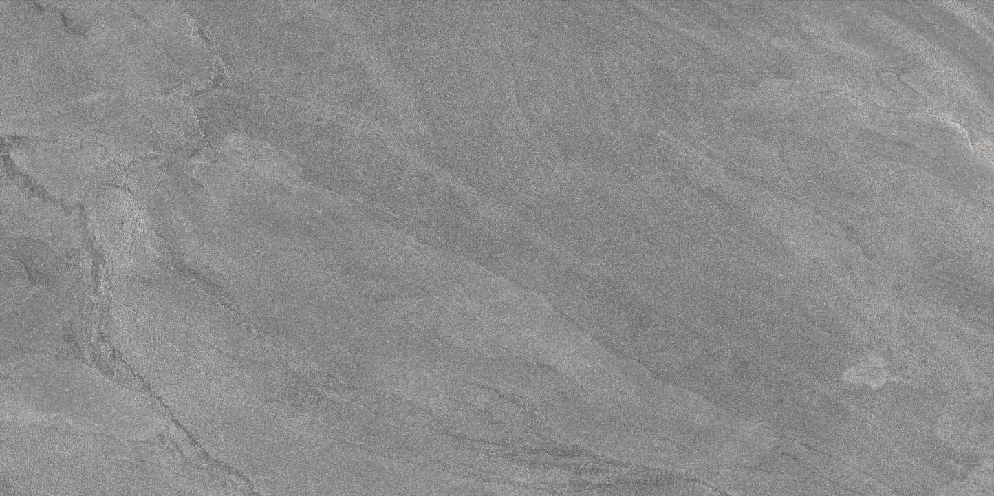 Limestone Dark Grey 12x24 Matte Finish Slate Look Porcelain