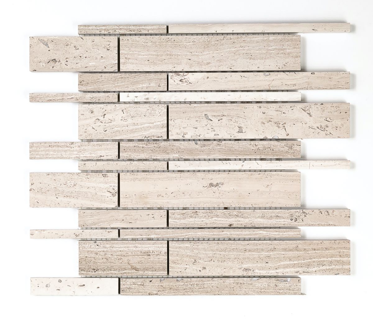 Strips Grey Polished Marble Backsplash Tile