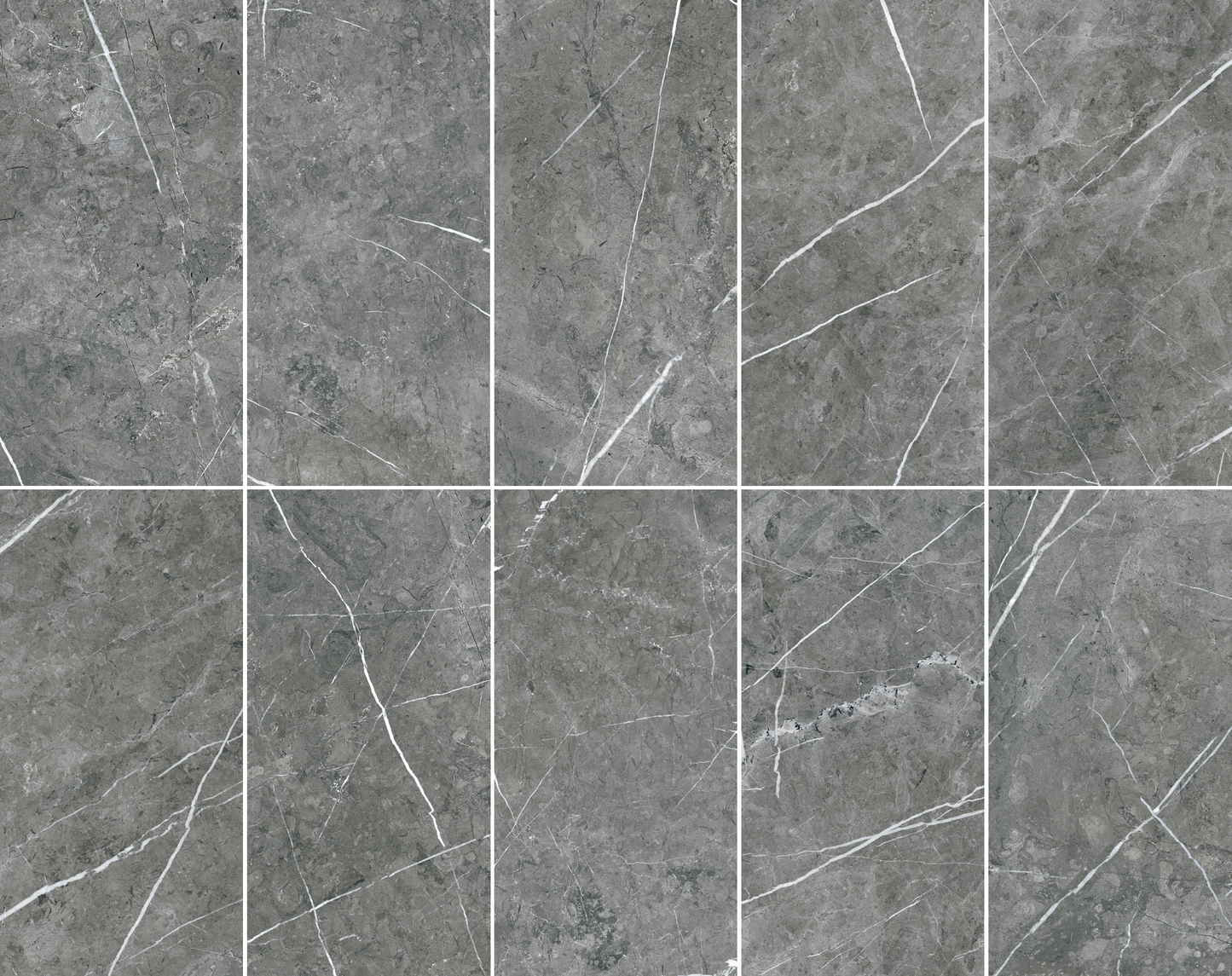 Theater Grey 12x24 Polished Marble Effect Porcelain Tile