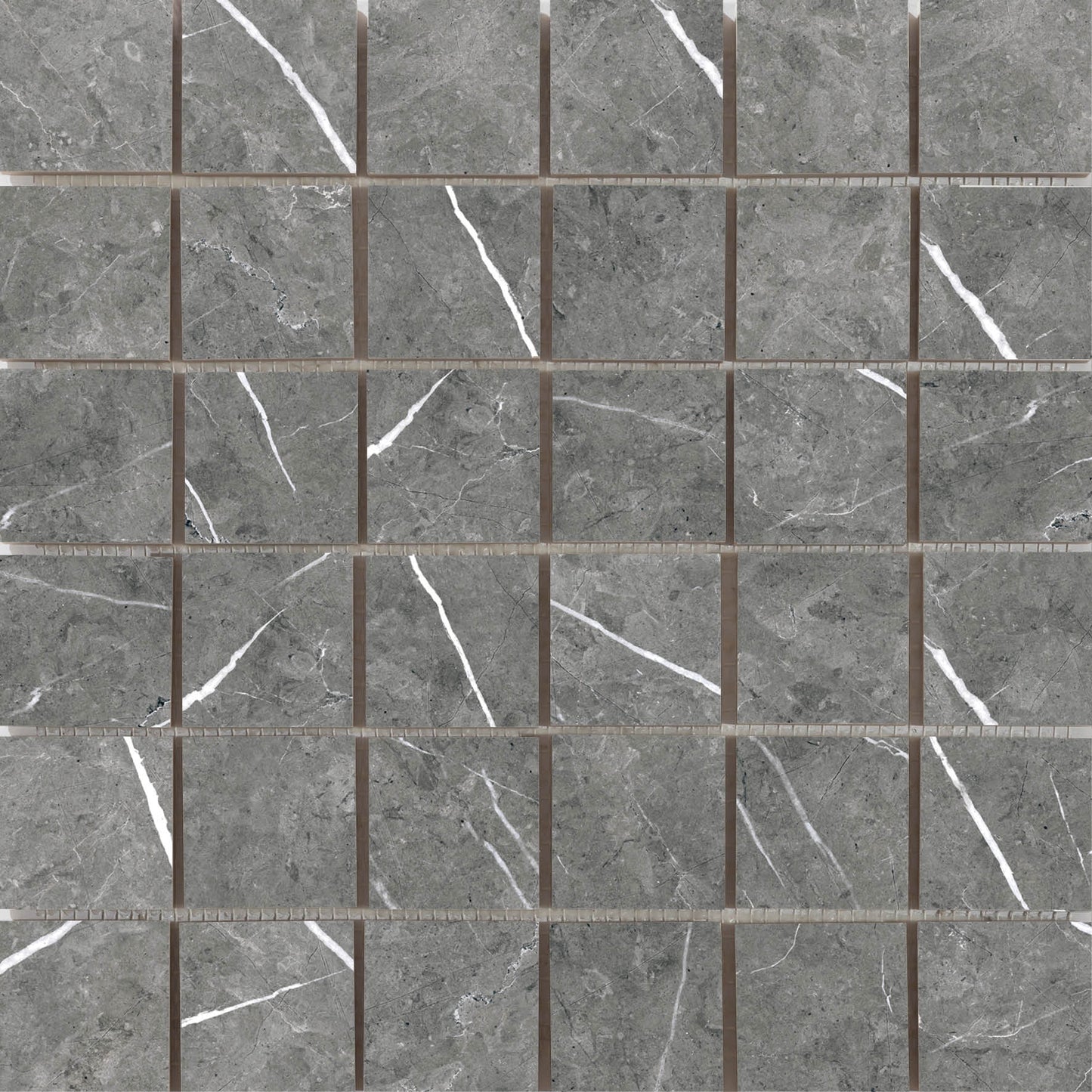 Theater Grey Mosaic 2x2 Matte Finish Porcelain Tile