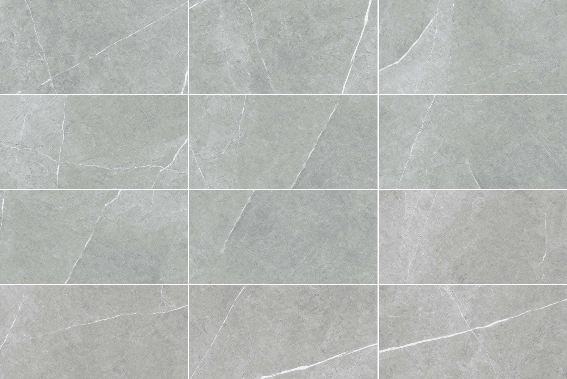 Vena Light Grey 12x24 Polished Marble Look Porcelain Tile