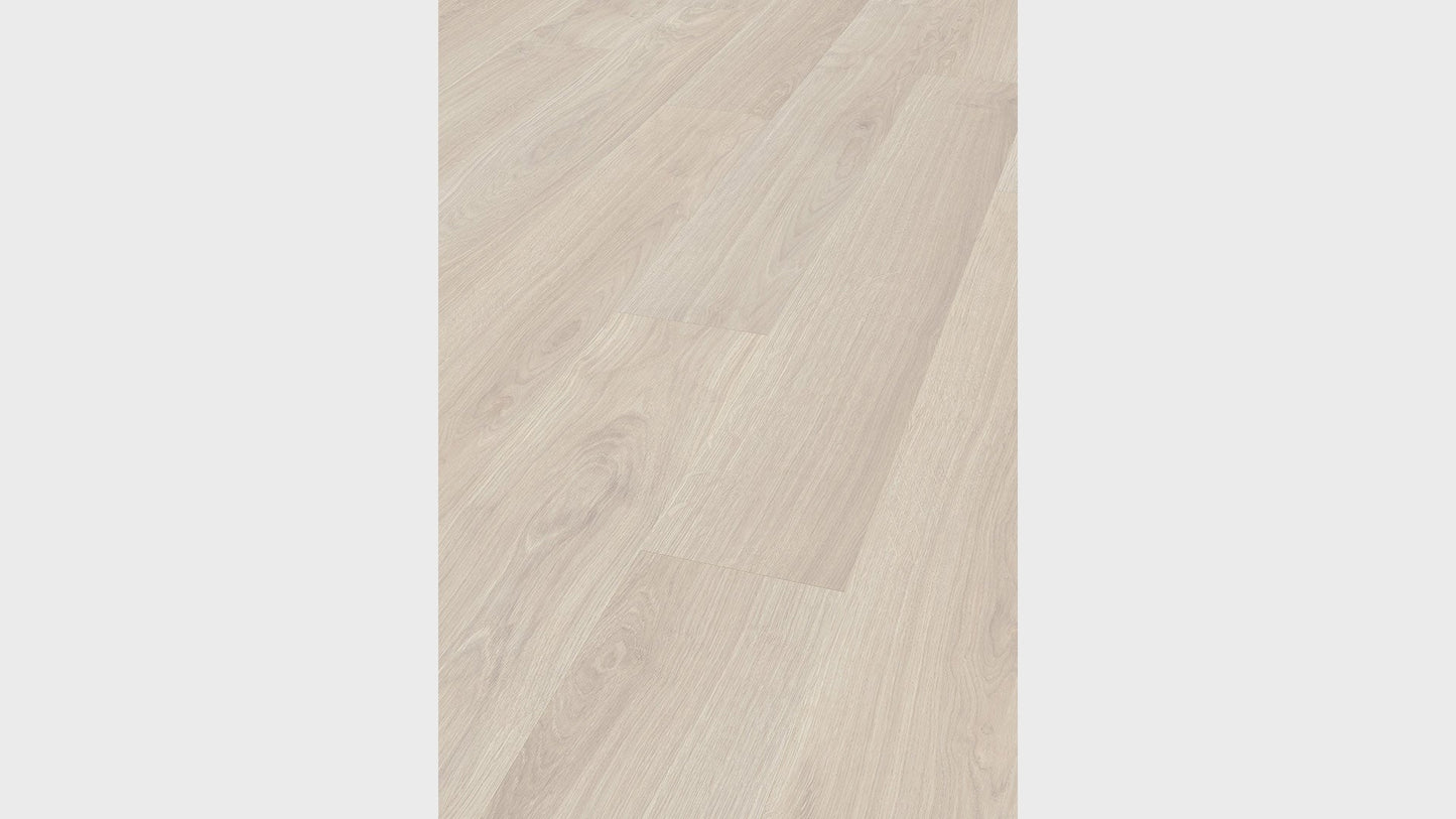 Eurostyle Waveless White 7"x54"x8mm Laminate Flooring