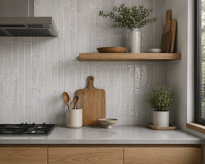 Bari Silver Decor Glossy 2"x10" Subway Ceramic Tile
