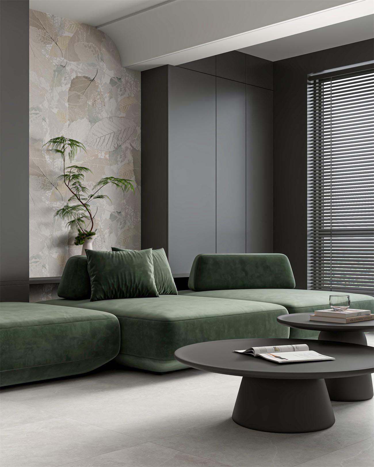 Akiba 24"x48" Matte Decorative Porcelain Wall Tile - A