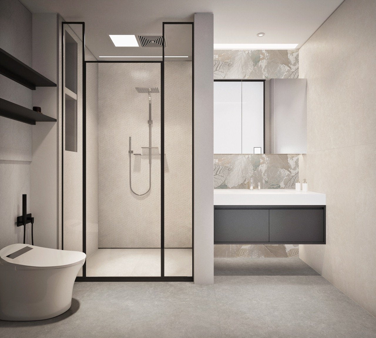 Akiba 24"x48" Matte Decorative Porcelain Wall Tile - A