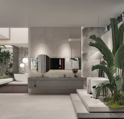 Akiba 24"x48" Matte Decorative Porcelain Wall Tile - A