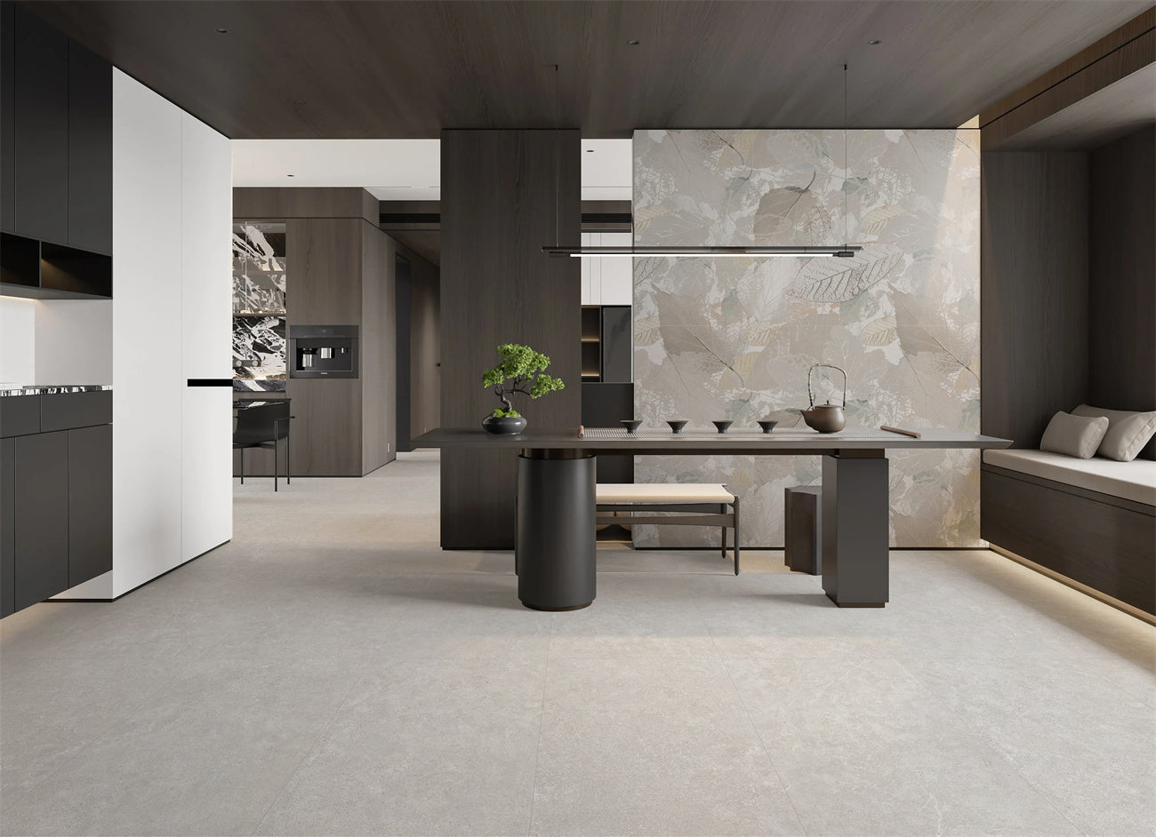 Akiba 24"x48" Matte Decorative Porcelain Wall Tile - A