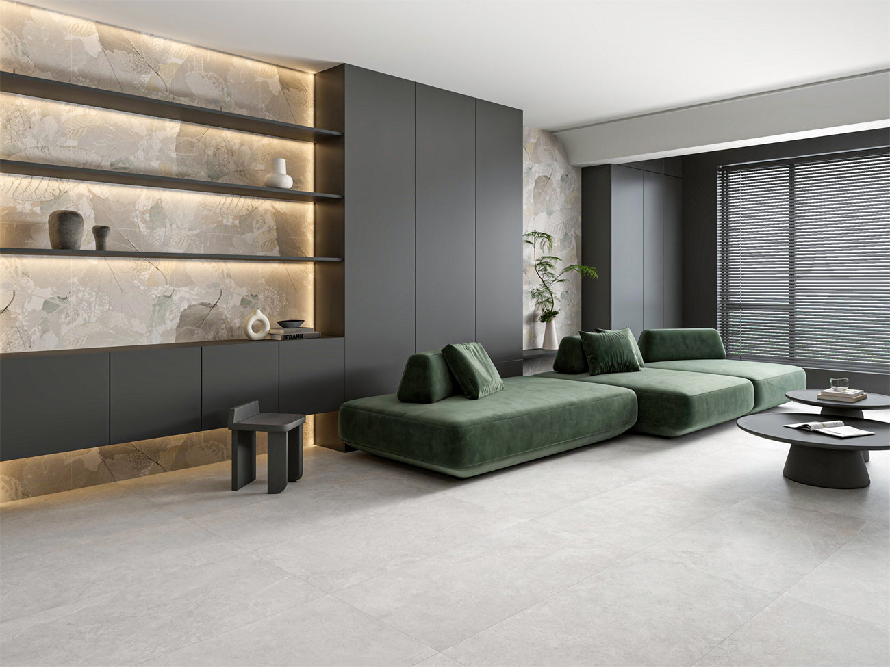 Akiba 24"x48" Matte Decorative Porcelain Wall Tile - B