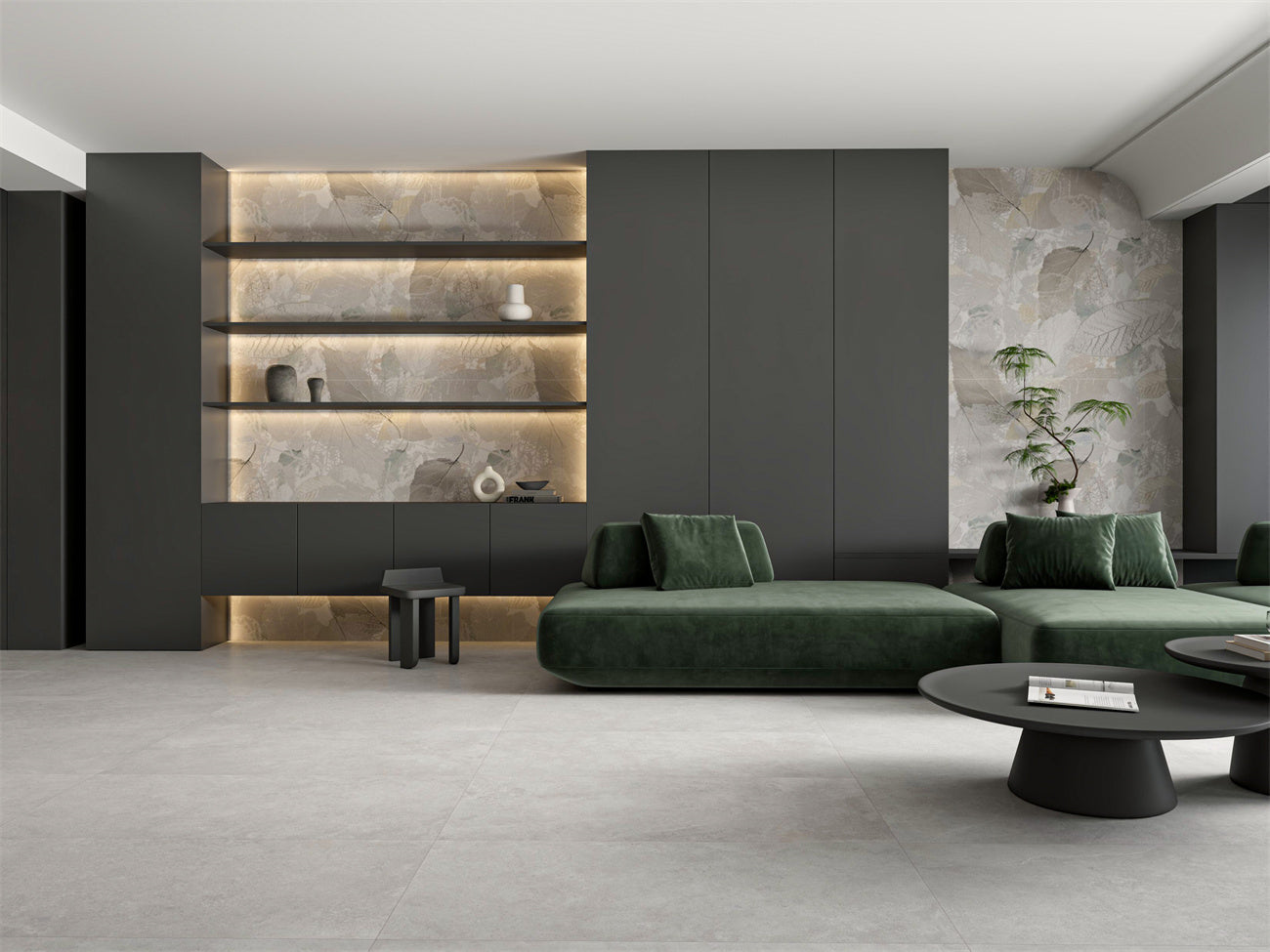 Akiba 24"x48" Matte Decorative Porcelain Wall Tile - B