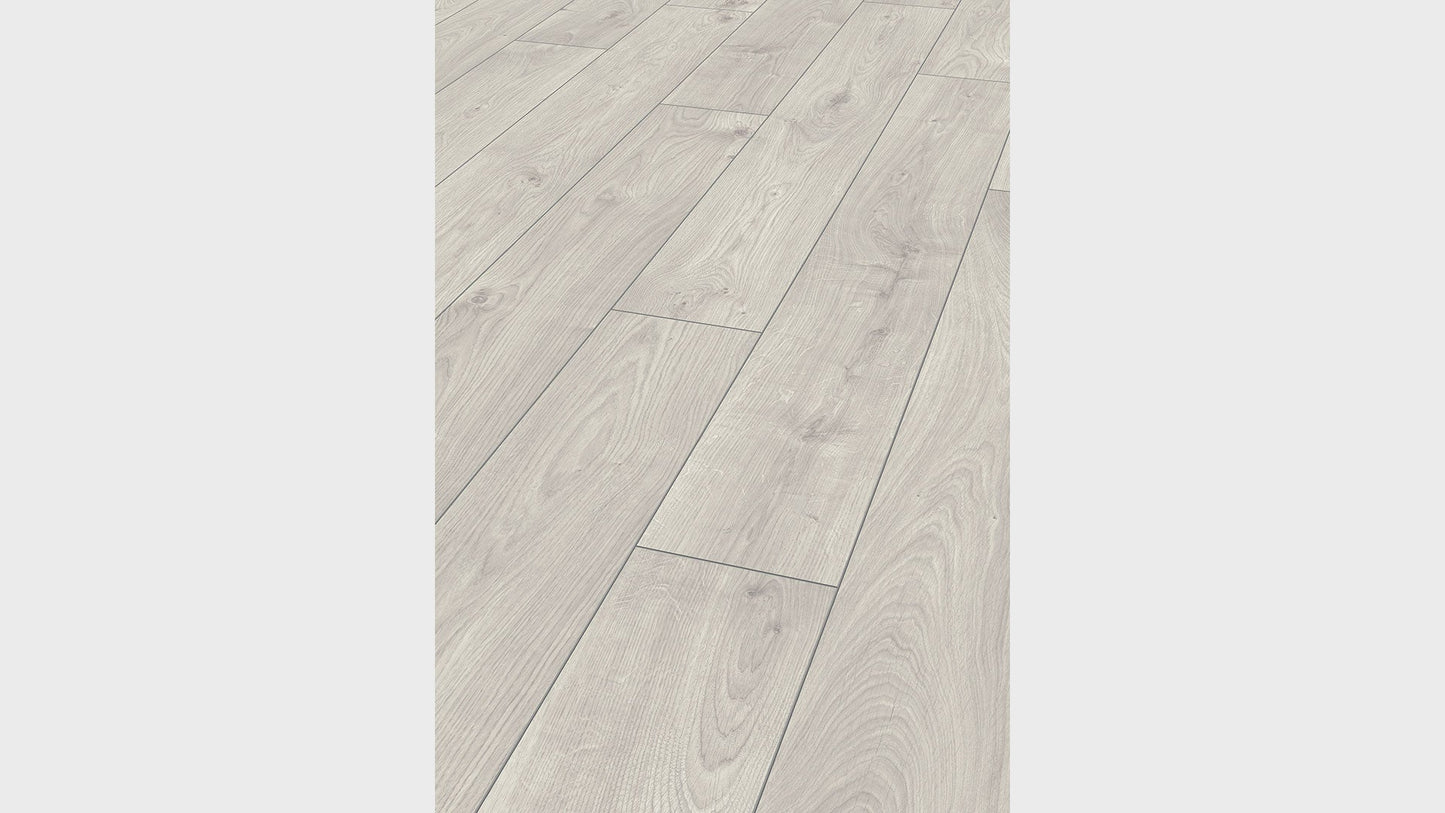 Eurostyle Atlas White 7"x54"x8mm Laminate Flooring