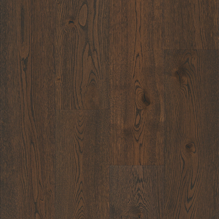 Close-up of dark brown wood flooring
