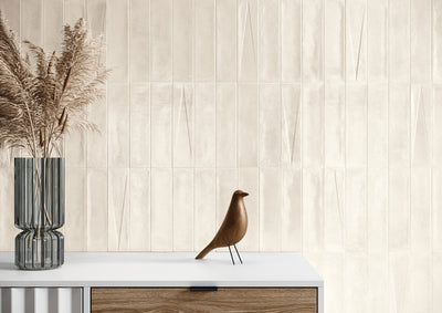 Bari Sand Decor Glossy 2"x10" Subway Ceramic Tile