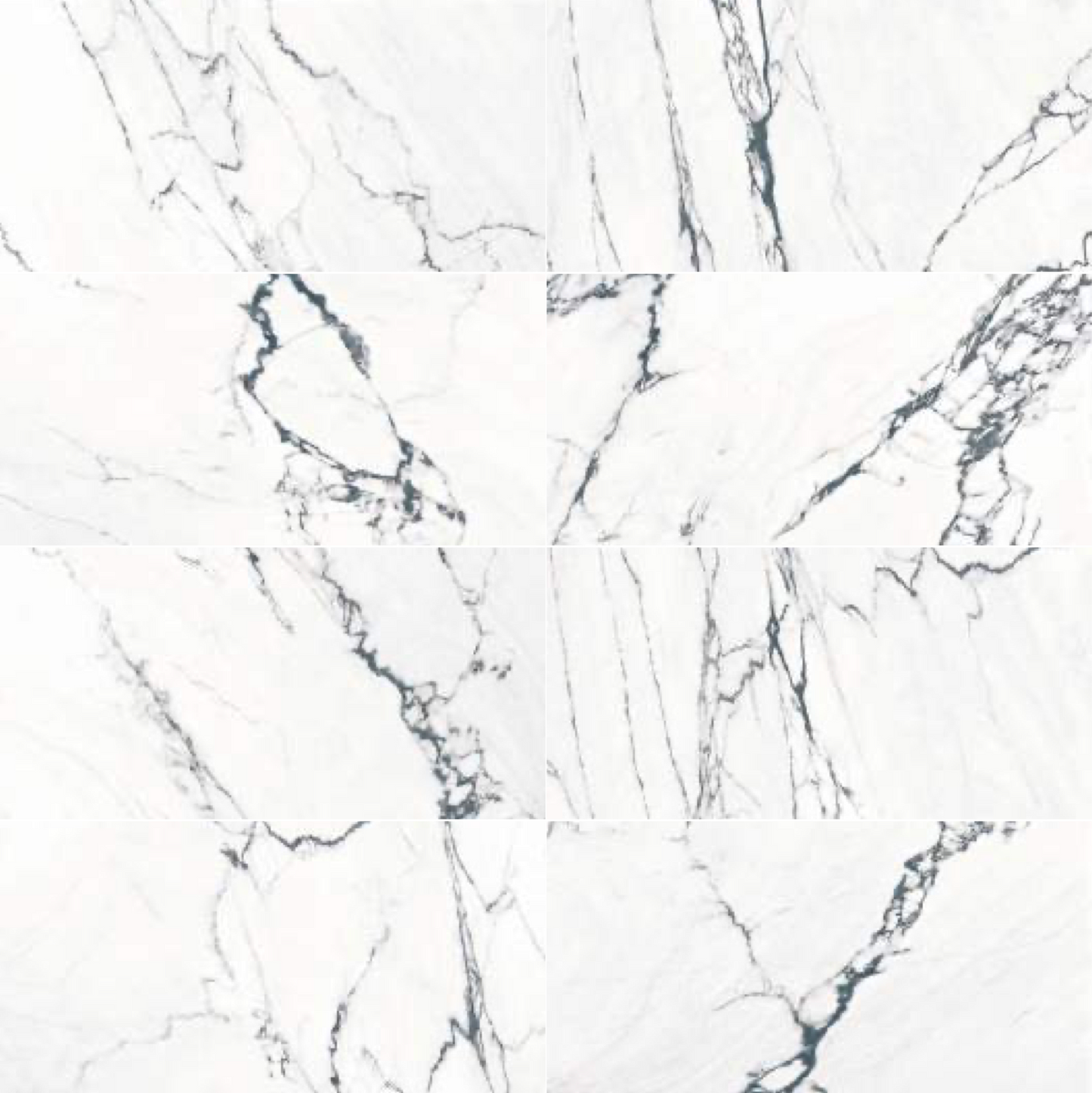 Calacatta Black 24x48 Polished Marble Look Porcelain Tile