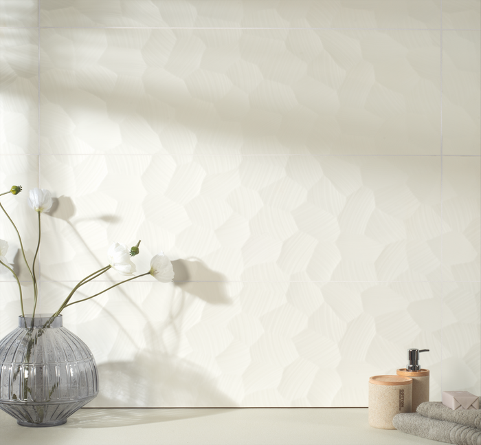 Circle Blanco 12x40 Matte Ceramic Decorative Wall Tile