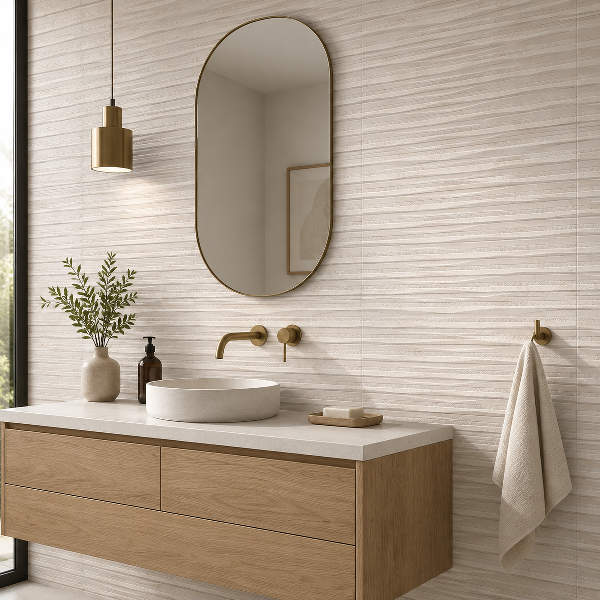 Cluny Sand Matte 13"x40" Decorative Porcelain Tile