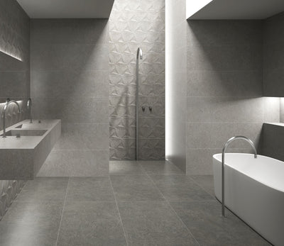 Code Grey 12x24 Matte Finish Porcelain Concrete Tile