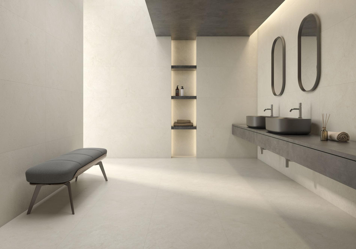 Crema Marfil Cream 3"x3" Matte Porcelain Tile