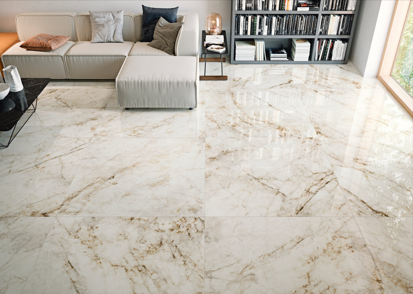 Cuarzo Reno 24x48 Matte Finish Marble Look Porcelain Tile