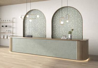 Enya Almond Sage 12"x40" Decorative Matte Ceramic Tile - B