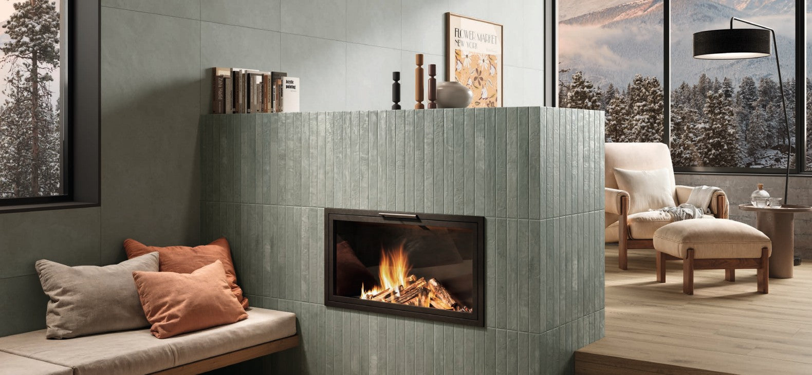 Domus Forest Green 2x18 Matte Porcelain Tile