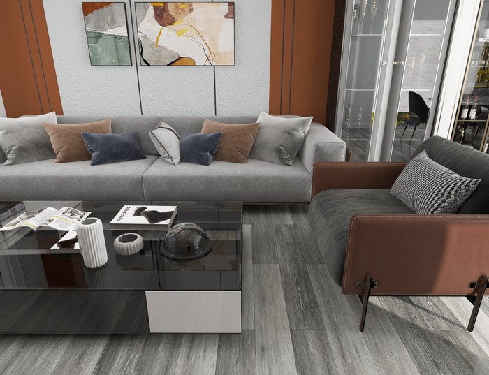 Foundry Silver Walnut 5.5mm SPC Luxury Vinyl Flooring 7