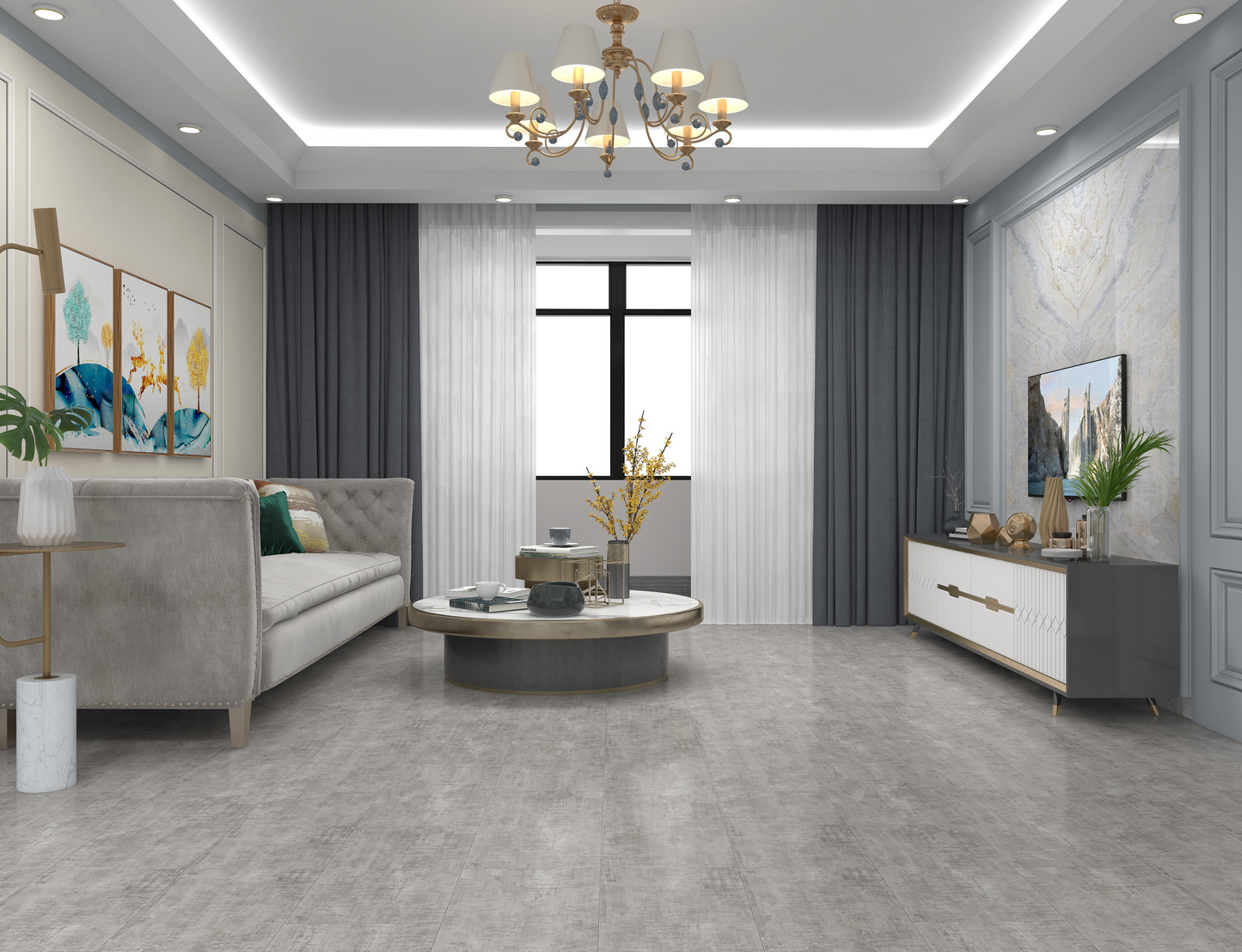 Harbor Oak Drift 5.5mm SPC Luxury Vinyl Flooring 12"x24"