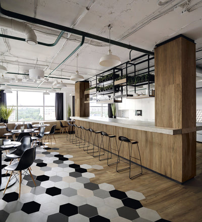 Hex White 9x10 Matte Finish Porcelain Tile