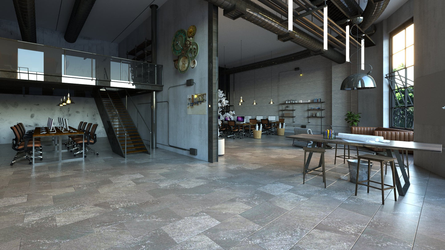 Infinity Floor Greystone 5.5mm SPC LVP Flooring 12"x24"