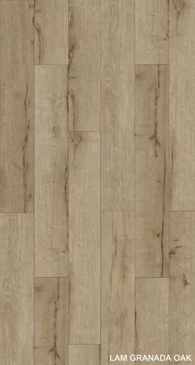 Latipac Granada Oak 8"x48"x12mm HDF Laminate Flooring