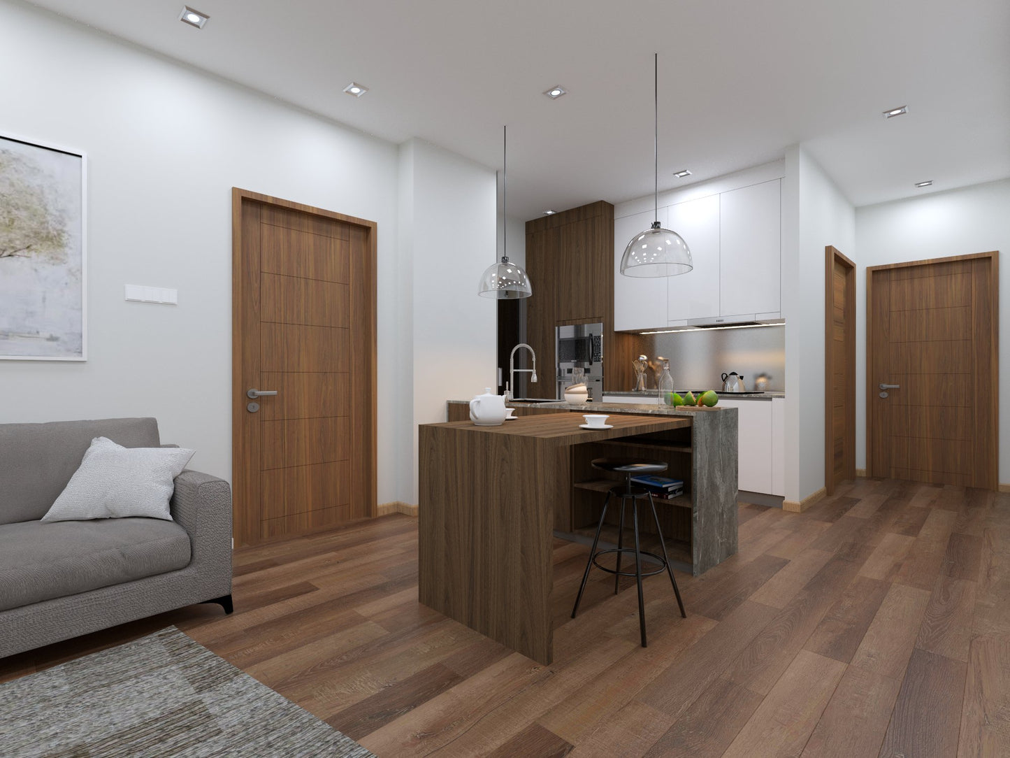 Infinity Floor Cinnamon 5mm SPC LVP Flooring 7"x48"