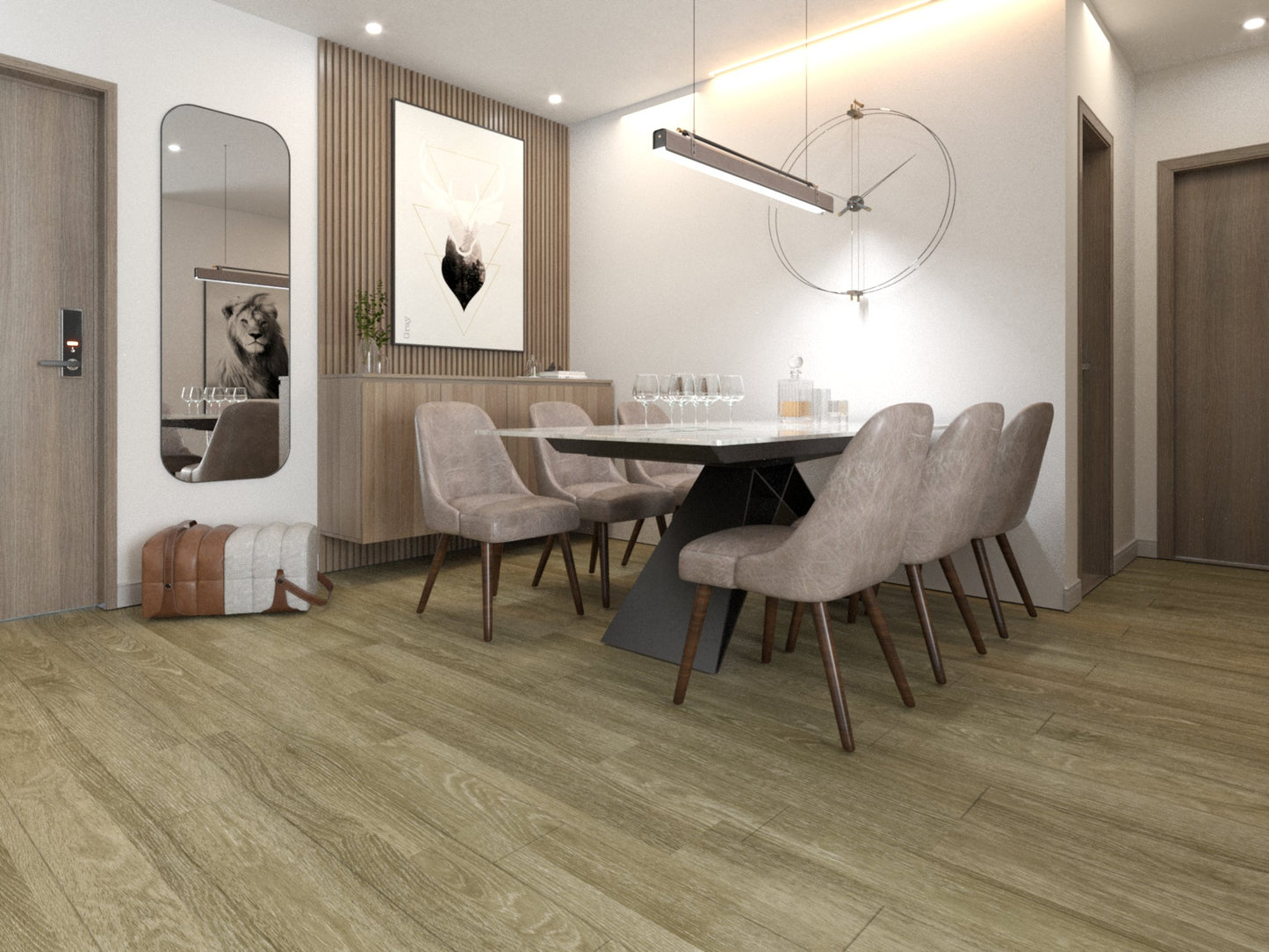 Infinity Floor Cloud 5mm SPC LVP Flooring 7"x48"