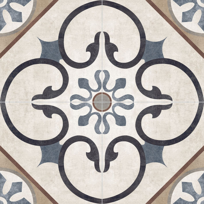 London Soho Pattern 8x8 Matte Matte Porcelain Decorative Tile