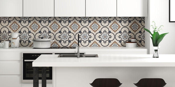 London Soho Pattern 8x8 Matte Matte Porcelain Decorative Tile