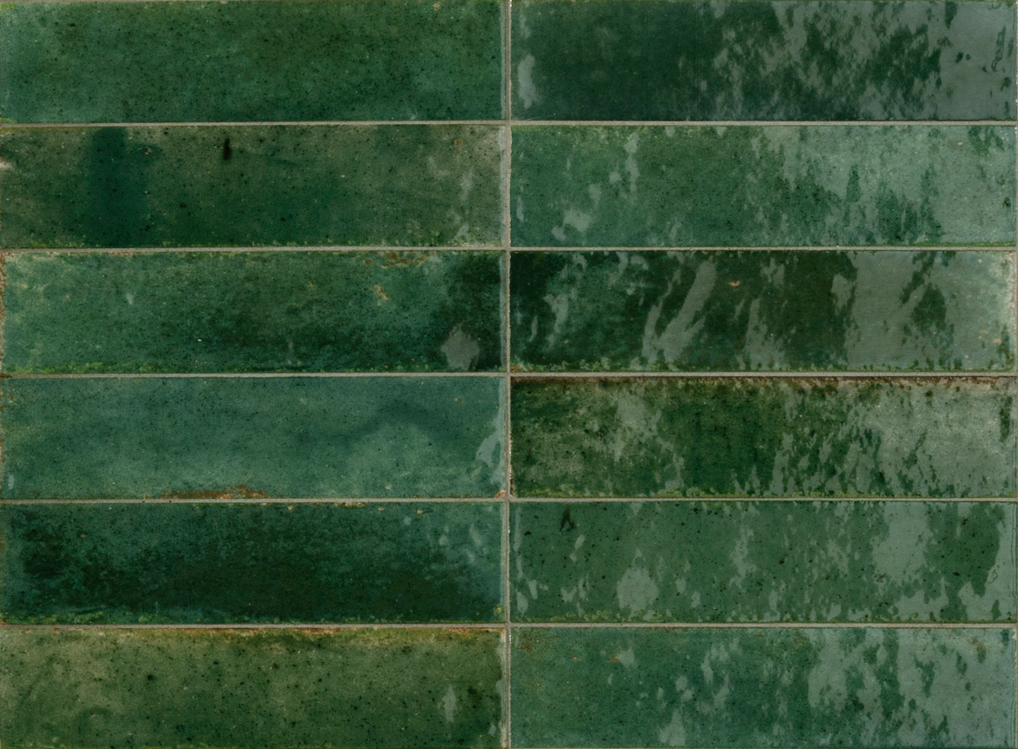 Lume Green 2x9 Polished Porcelain Subway Tile Backsplash