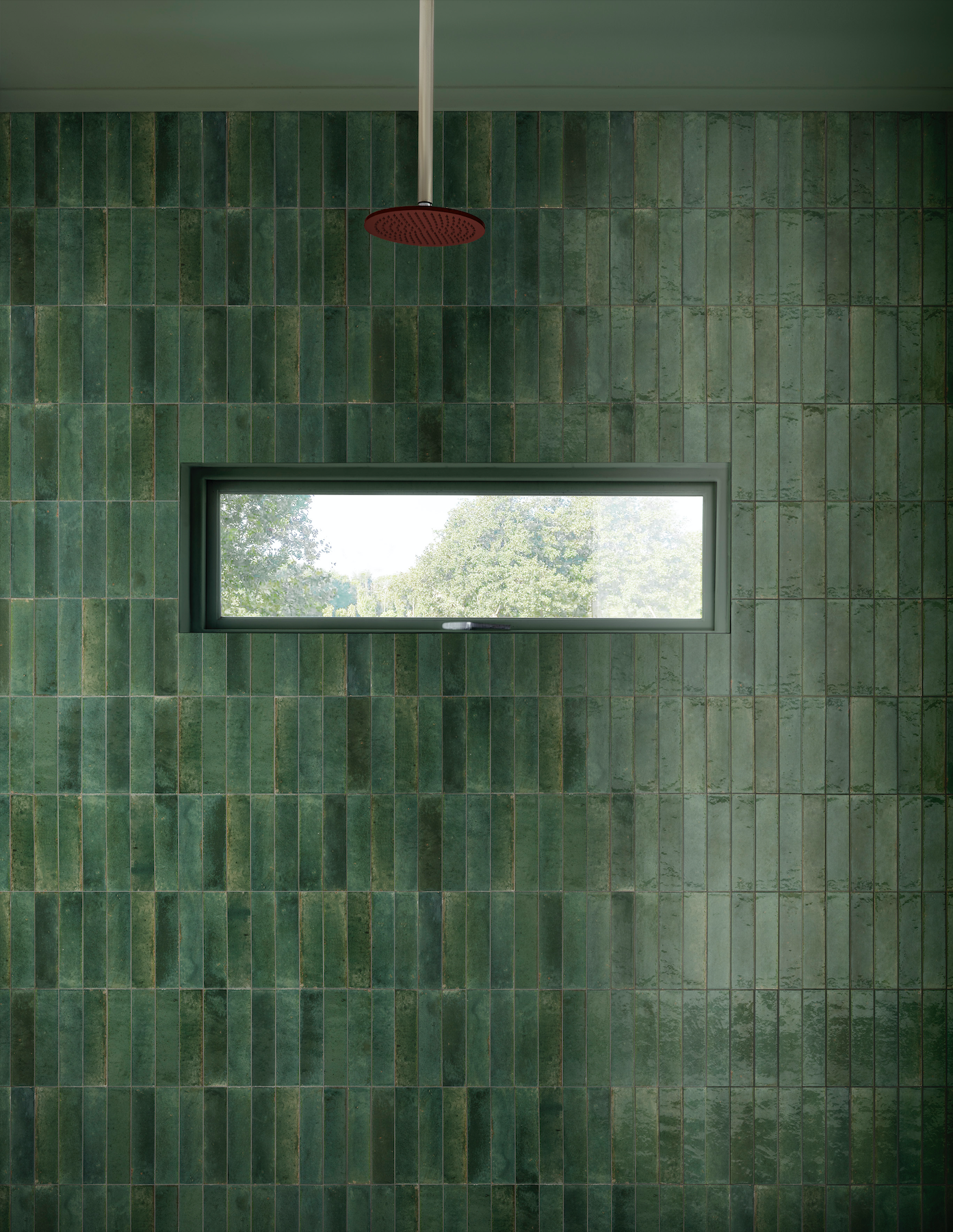 Lume Green 2x9 Polished Porcelain Subway Tile Backsplash